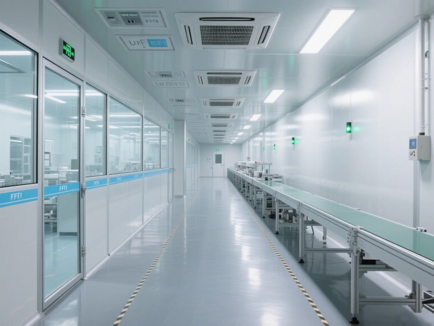 3000平合肥電子元件生產潔凈車間凈化裝修效果分享