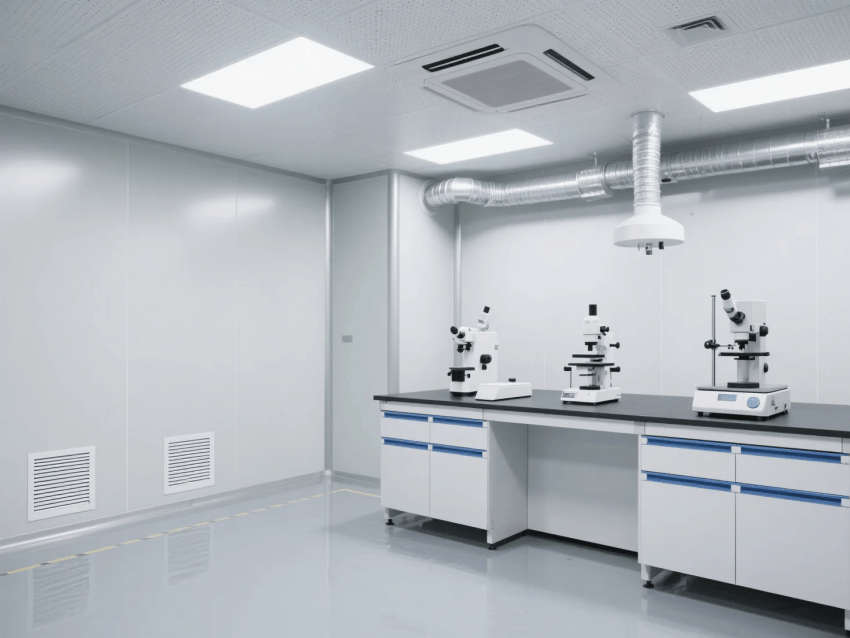 蚌埠實(shí)驗(yàn)室裝修:1000平恒溫恒濕實(shí)驗(yàn)室凈化裝修效果